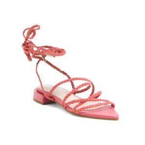 ALTA Rose Made In Colombia Leather Trianna Lace Up Flat Sandals
